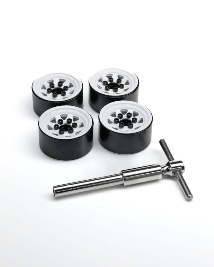 RC4WD Stamped Steel Beadlock Wheel Flat Lay for SCX24