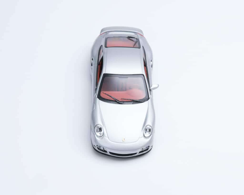 Porsche 911 Turbo (997) Scale Model Top Front View