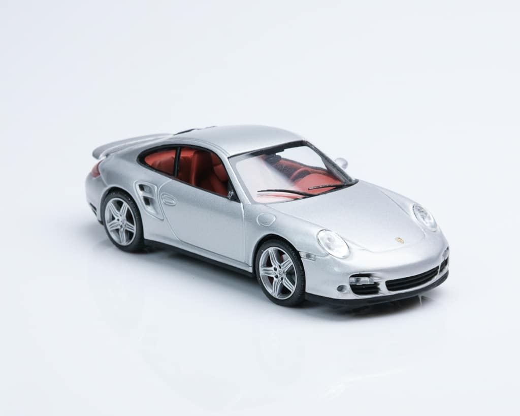 Porsche 911 Turbo (997) Scale Model Front 3/4 Elevated View